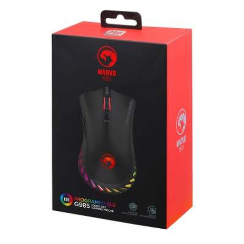 Мишка Marvo G985 RGB-LED USB Black (G985)