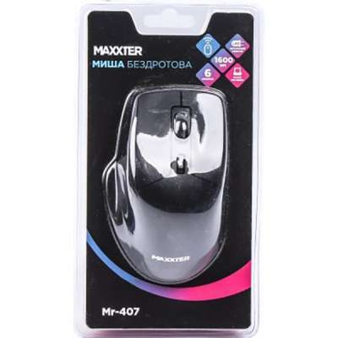 Мишка Maxxter Mr-407 Wireless Black (Mr-407)