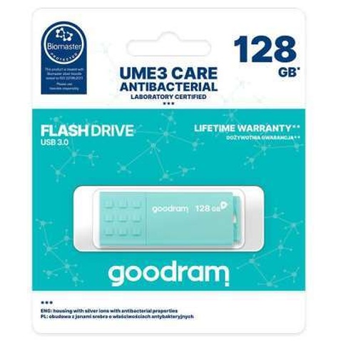 USB флеш накопичувач Goodram 128GB UME3 Care Green USB 3.2 (UME3-1280CRR11)