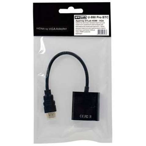 Перехідник HDMI M to VGA F (без додаткових кабелей) ST-Lab (U-990 Pro BTC)