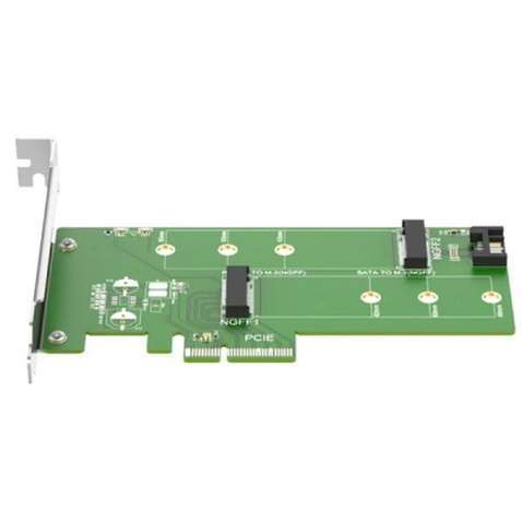 Контролер Maiwo Multi-Size PCIex4 & SATA to M.2 (M-Key or B-key) KT015 SSD (45774)