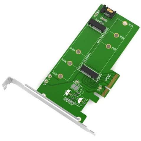 Контролер Maiwo Multi-Size PCIex4 & SATA to M.2 (M-Key or B-key) KT015 SSD (45774)