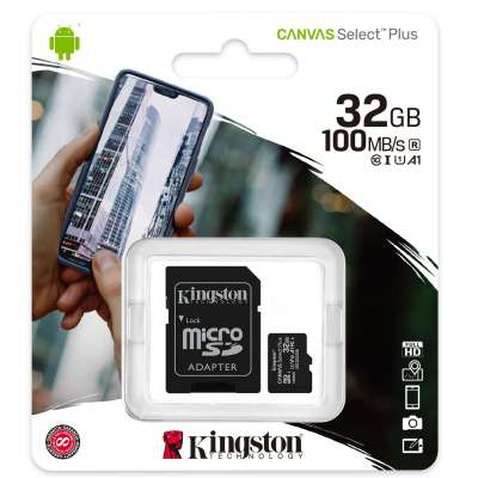 Карта пам'яті Kingston 32GB micSDHC class 10 Canvas Select Plus 100R A1 (SDCS2/32GB)