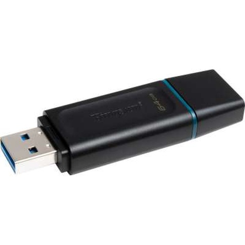 USB флеш накопичувач Kingston 64GB DataTraveler Exodia Black/Teal USB 3.2 (DTX/64GB)