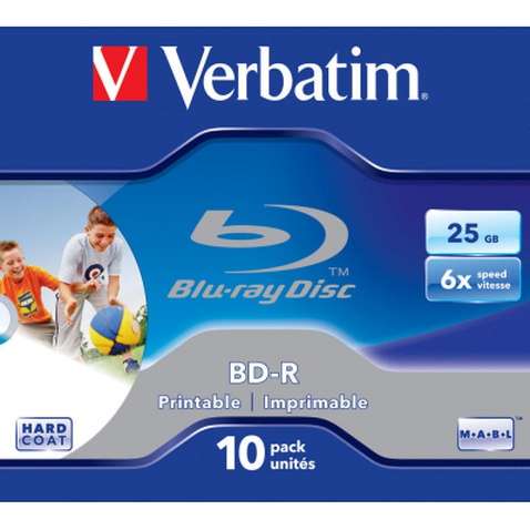 Диск BD Verbatim 25Gb 6x Jewel 10шт Printable (43713)