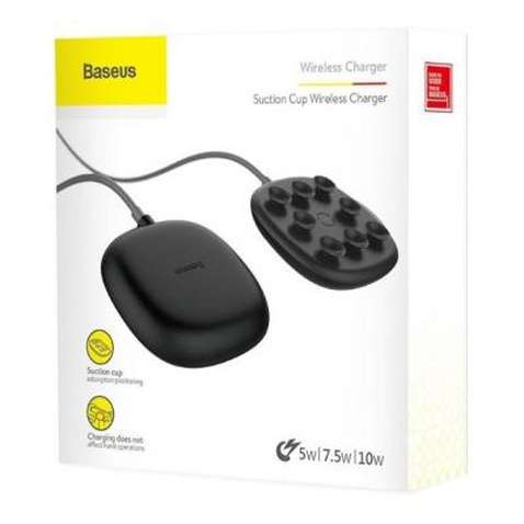 Зарядний пристрій Baseus Suction Cup WirelessCharger Black (WXXP-01)