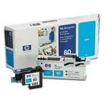 Друкуюча голівка HP №80 DesignJ1050/1055 cyan+Cleaner (C4821A)