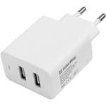 Зарядний пристрій  ColorWay 2USB AUTO ID 4.8A (24W) white (CW-CHS016-WT)