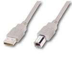 Кабель USB ATcom USB 2.0 AM/BM 5 м. 2 ferrite core, белый, пакет