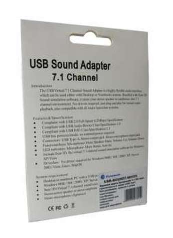 Звукова карта Dynamode USB 3D Sound 7.1 White