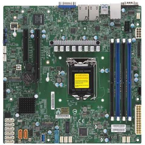 Материнська плата серверна SuperMicro X11SCH F Single Socket H4 (LGA 1151), 8 SATA3 (6Gbps); RAID 0