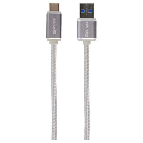 Кабель USB  SKROSS USB Type-C 3.0 «Charge‘n Sync USB Type-C 3.0, Steel Line»