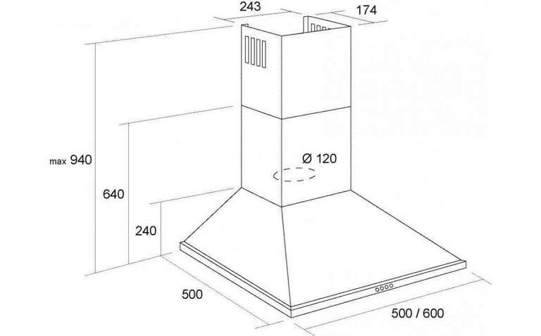 Витяжка PYRAMIDA KH 50 WH