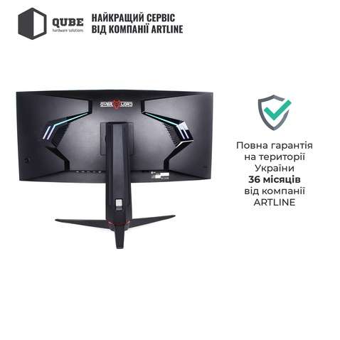 Монітор QUBE 34" Overlord C34UQ144 Black