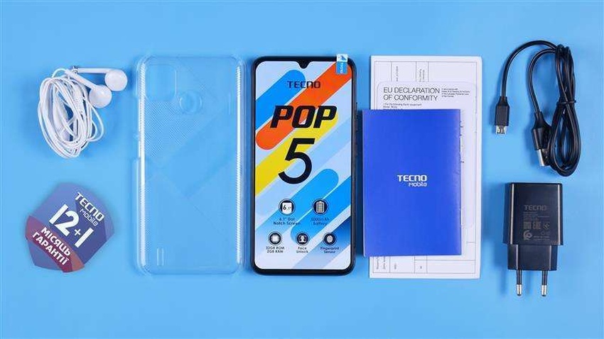 Смартфон  Tecno Pop 5 (BD2p) Dual Sim Obsidian Black (4895180766787)