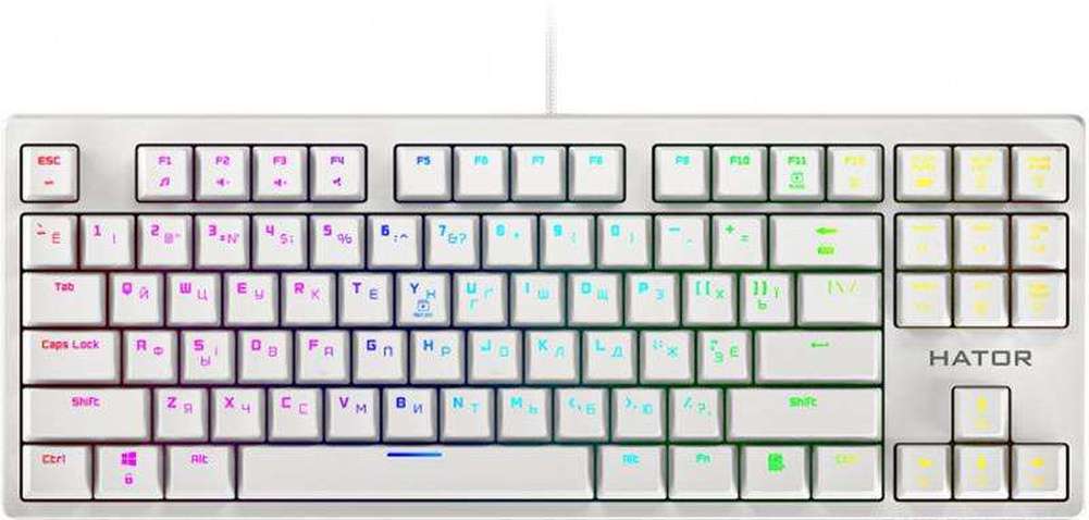 Клавіатура Hator Rockfall Evo TKL Optical ENG/UKR/RUS (HTK-631) White USB