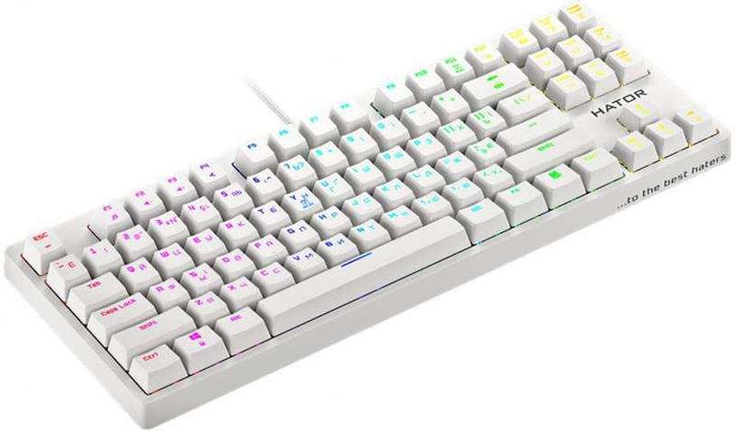 Клавіатура Hator Rockfall Evo TKL Optical ENG/UKR/RUS (HTK-631) White USB