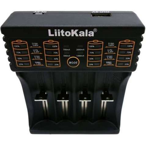 Зарядний пристрій для акумуляторів Liitokala Lii-402, Ni-Mh/Li-ion/Li-Fe/LiFePO4, USB, LED, Box