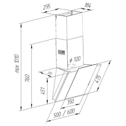 Витяжка PYRAMIDA NR-MV 50 M BL