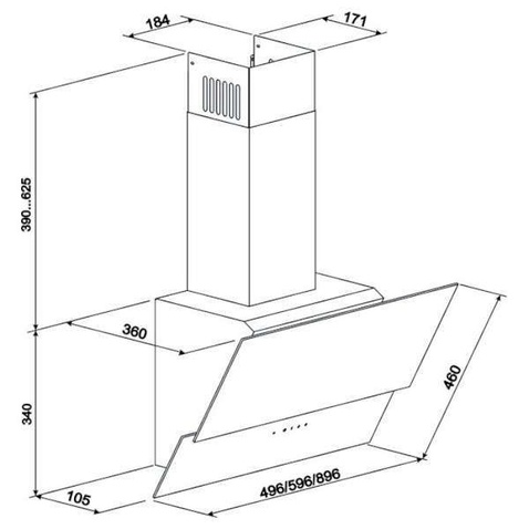 Витяжка ELEYUS Element 700 60 BL