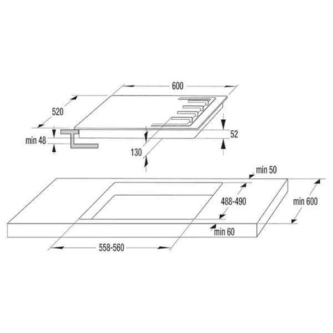 Варильна поверхня газова Gorenje GW 6D41 CLB