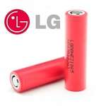 Акумулятор  18650 Li-Ion LG ICR18650HE2 (LG HE2), 2500mAh, 20A, 4.2/3.6/2.0V, червоні