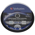 Диск BD-R Verbatim 25Gb 4x Cake 10pcs Printable M-DISC (43825)