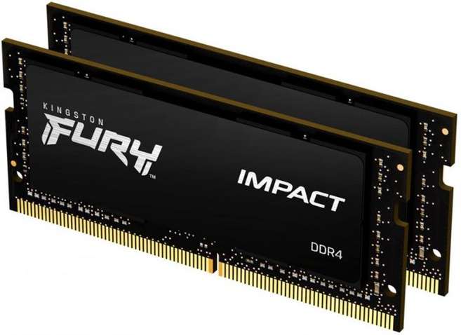 Оперативна пам'ять SO-DIMM 2x32GB/3200 DDR4 Kingston Fury Impact (KF432S20IBK2/64)