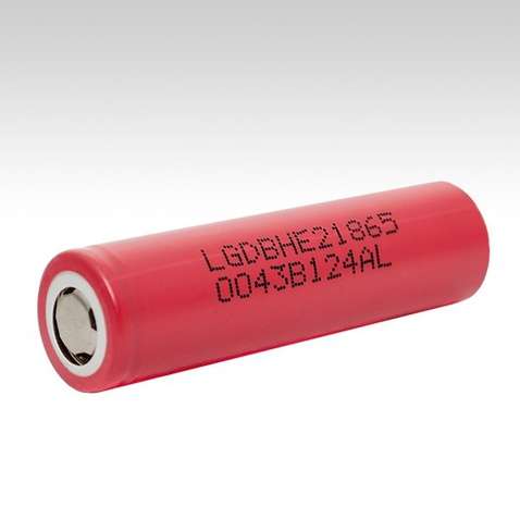 Акумулятор  18650 Li-Ion LG ICR18650HE2 (LG HE2), 2500mAh, 20A, 4.2/3.6/2.0V, червоні