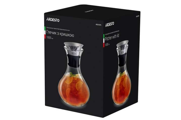 Глечик Ardesto з кришкою, 1000 мл