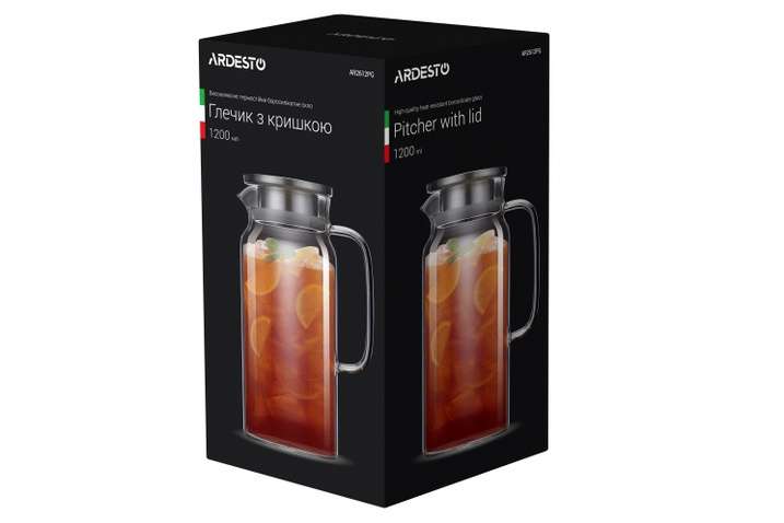 Глечик Ardesto з кришкою, 1200 мл