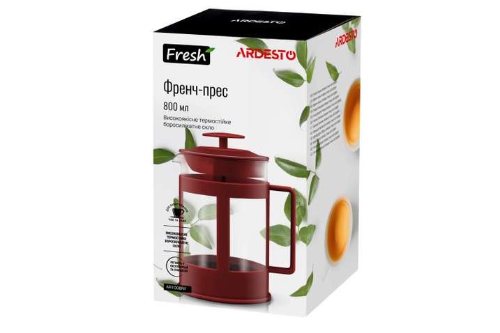 Френч-прес Ardesto Fresh 800 мл Червоний