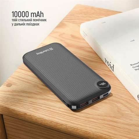 Зовнішній акумулятор (Power Bank) Colorway 10000mAh LCD (USB QC3.0 + USB-C PowerDelivery 22.5W) Black