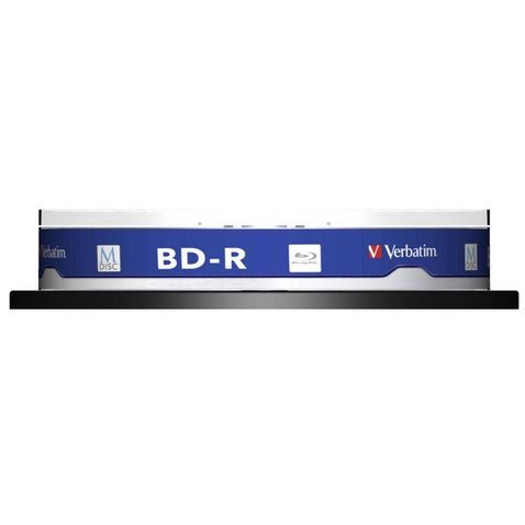 Диск BD-R Verbatim 25Gb 4x Cake 10pcs Printable M-DISC (43825)