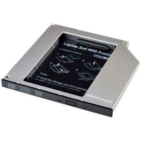 Фрейм-перехідник Grand-X HDD 2.5'' to notebook 9.5 mm ODD SATA3 (HDC-26)