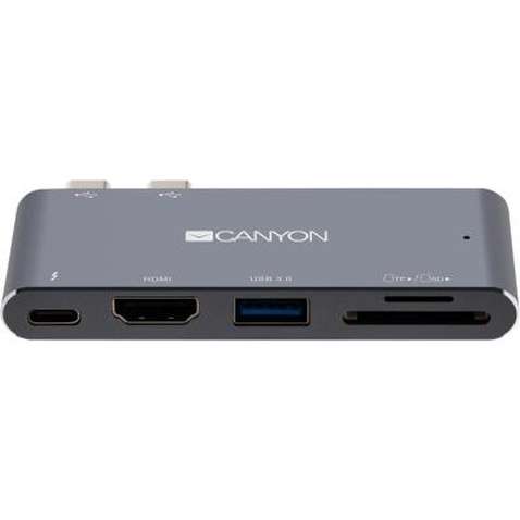 Порт-реплікатор Canyon Docking Station with 5 port, Thunderbolt 3, Input 100-240V, (CNS-TDS05DG)