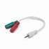 Перехідник Cablexpert Jack 3.5mm папа/2х3.5mm мама (CCA-417W)