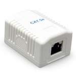 Розетка мережева Cablexpert RJ45x1 UTP, cat.5e (NCAC-1U5E-01)
