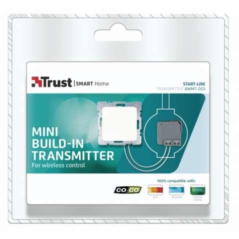 Кнопка управління бездротовими вимикачами Trust AWMT-003 Mini build-in transmitter, battery powered (71079)
