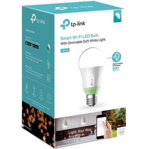 Розумна лампочка TP-Link Wi-Fi с рег. яркости, мониторинг, 11 Вт (LB110)