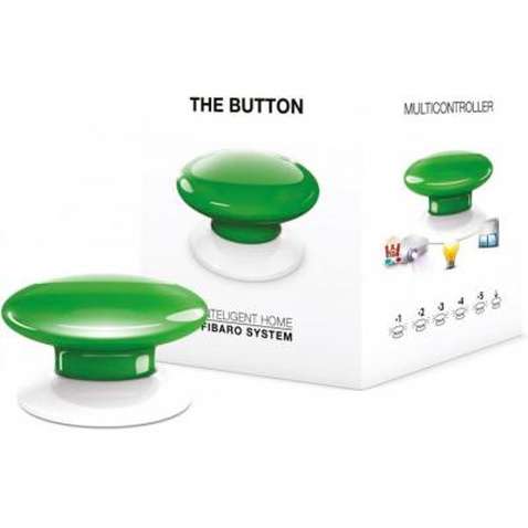 Кнопка управління бездротовими вимикачами Fibaro The Button, Z-Wave, 3V ER14250, зелена (FGPB-101-5_ZW5)