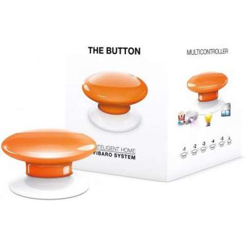 Кнопка управління бездротовими вимикачами Fibaro The Button, Z-Wave, 3V ER14250, помаранчева (FGPB-101-8_ZW5)
