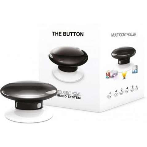Кнопка управління бездротовими вимикачами Fibaro The Button, Z-Wave, 3V ER14250, чорна (FGPB-101-2_ZW5)