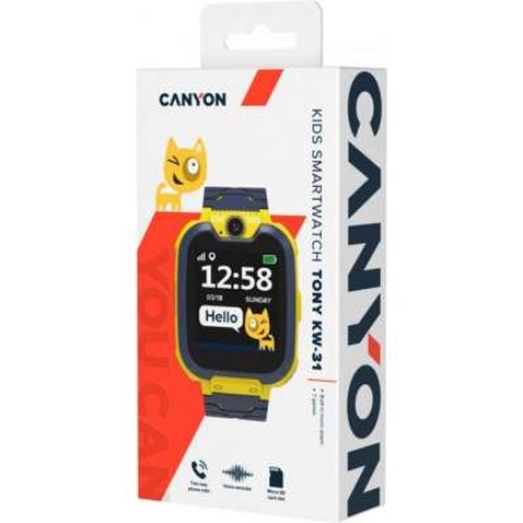 Смарт-годинник Canyon CNE-KW31YB Kids smartwatch Tony, Yellow-Grey (CNE-KW31YB)