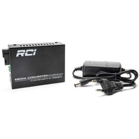 Медіаконвертер RCI 1G, 20km, SC, RJ45, Tx 1310nm standart size metal case (RCI502W-GE-20-A)