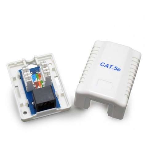 Розетка мережева Cablexpert RJ45x1 UTP, cat.5e (NCAC-1U5E-01)