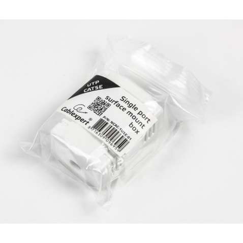 Розетка мережева Cablexpert RJ45x1 UTP, cat.5e (NCAC-1U5E-01)
