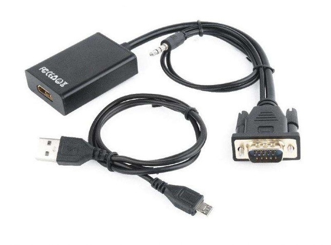 Адаптер Cablexpert VGA - HDMI, (A-VGA-HDMI-01) со звуком