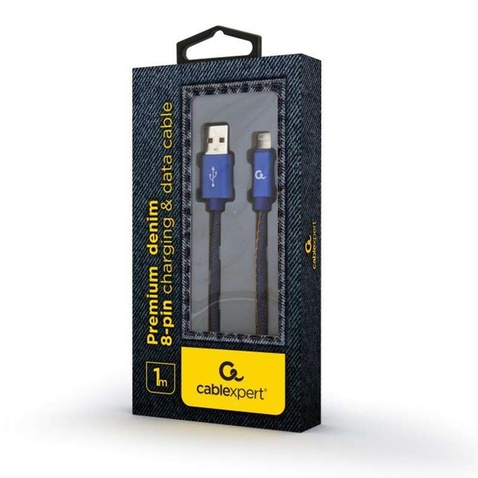 Кабель Lightning Cablexpert (CC-USB2J-AMLM-1M-BL) USB 2.0 - Lightning, премиум, 1м, синій