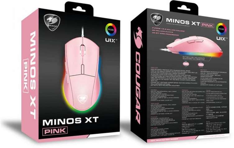 Мишка Cougar Minos XT Pink USB